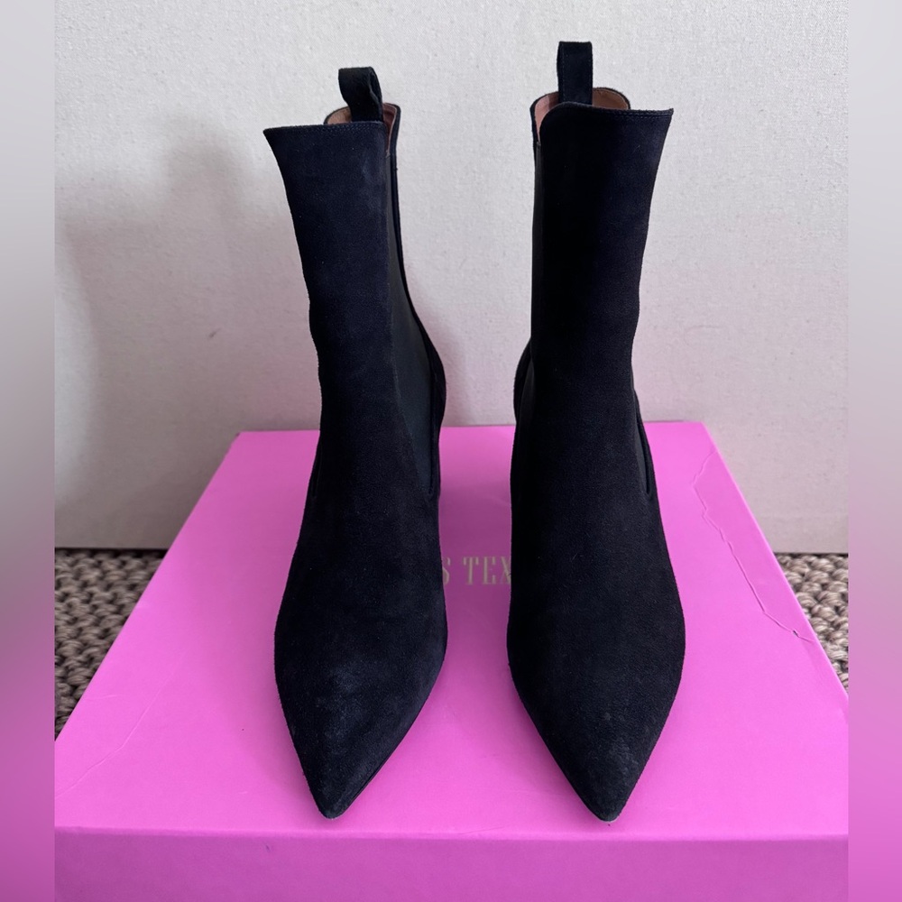 PARIS TEXAS Anja Black Suede Boot Size 10 $895